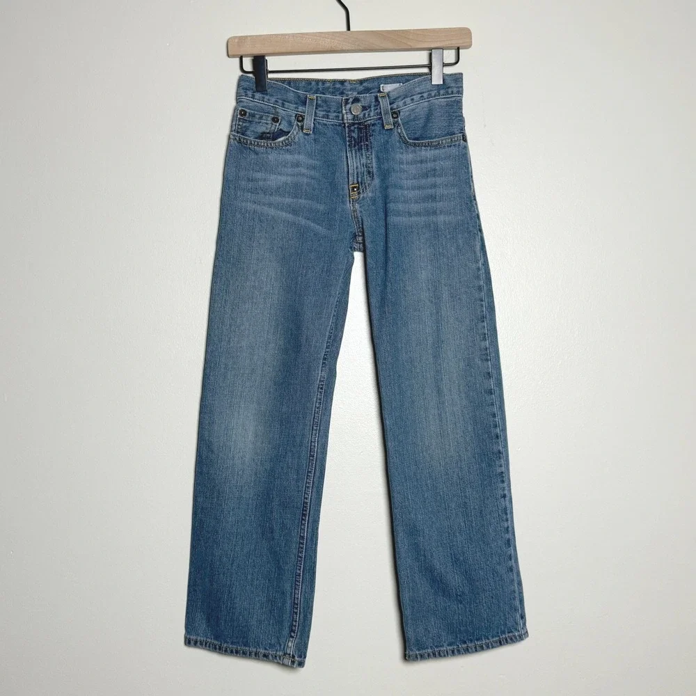 Polo Ralph Lauren Boys Blue Straight‎ Leg Jeans Medium Wash Cotton Size 10
